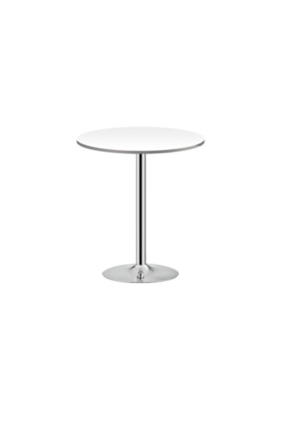 2home Masă de bar rotundă, albă, picior fix, 70 cm