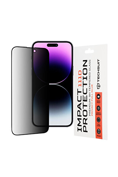 Techsuit 111D Privacy Full Glue Glass for iPhone 14 Pro Max
