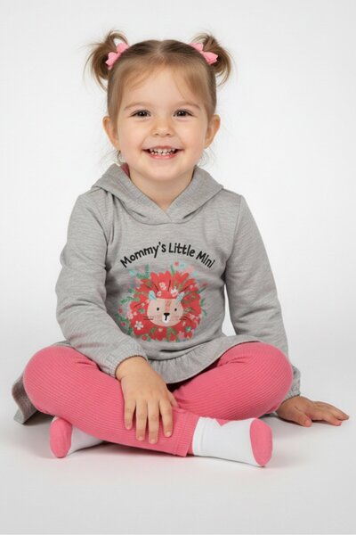 Exer Saucer Toddlers Girl 3 Pieces Graphic Print Hoodie And Bottom With Socks...