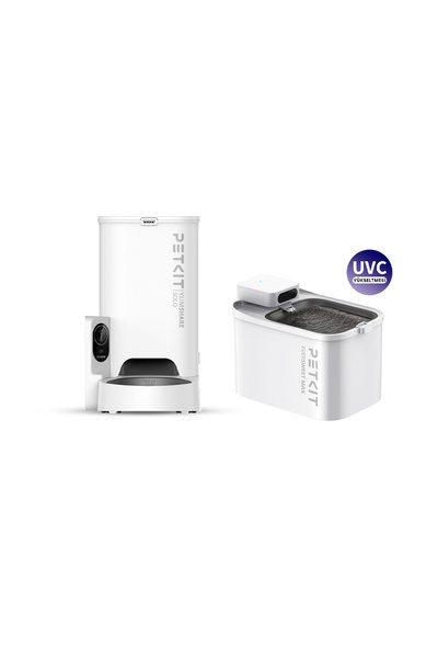 Petkit Yumshare Solo Kameralı Akıllı Mama Kabı ve Eversweet Max (UVC) Su Pına...