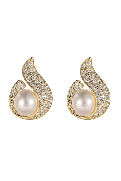 EFAYN.RO Women's earrings, elegant fashion model, style and beauty theme, whi...