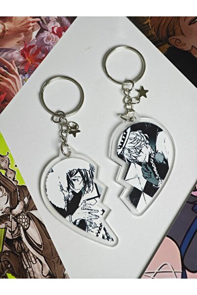 Yenaplanner Bungou Stray Dogs Kalp Çanta Süsü / Anahtarlık