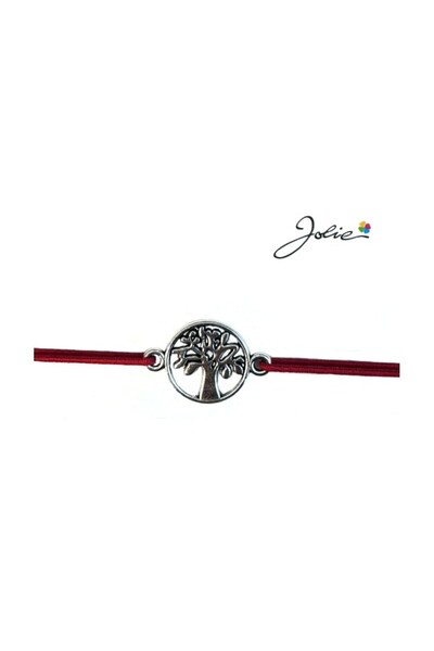 Flippy Βραχιόλι Martisor με Μεταλλικό Μενταγιόν, Jolie, Κόκκινο Υφασμάτινο Κο...