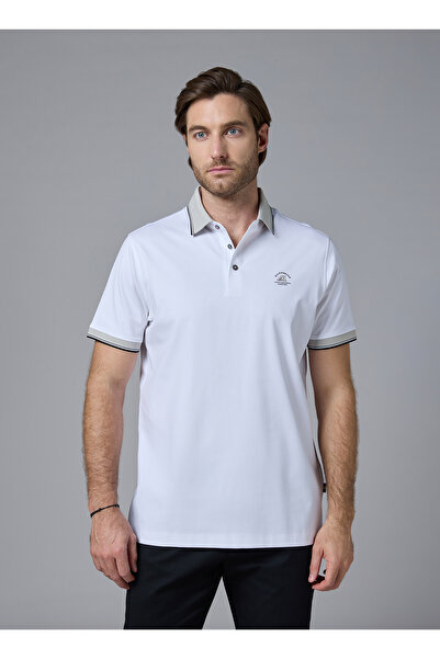 Mannerism The Windward White Cotton Polo Comfort Fit