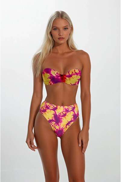 Pierre Cardin Düğüm Detaylı Yüksek Bel Dolgulu Straplez Bikini Takımı - 2026 ...