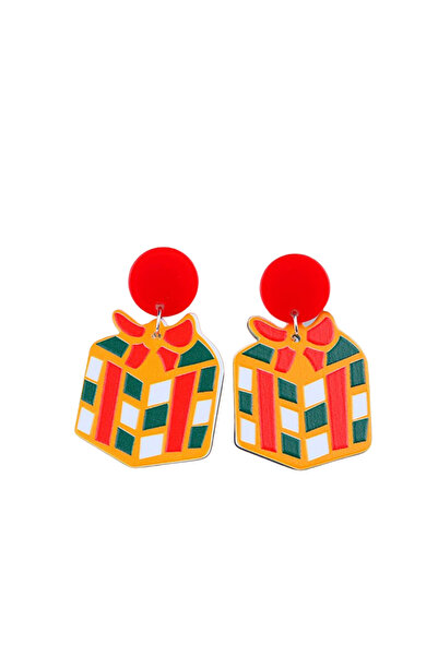 EFAYN.RO Cercei dama, tematica de Craciun, model de poveste cu cutiuta de cad...