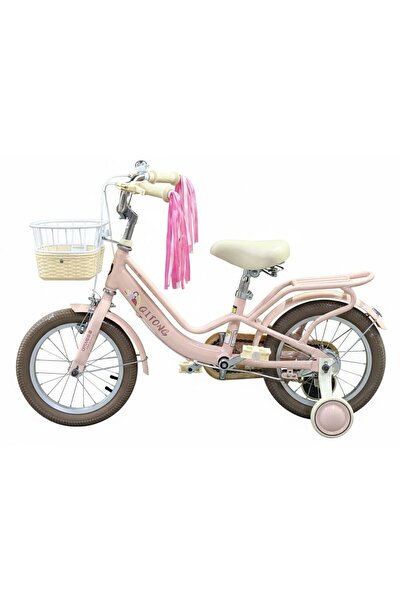 Colorland Qitong Bicycle With Basket 14 Inch Pink