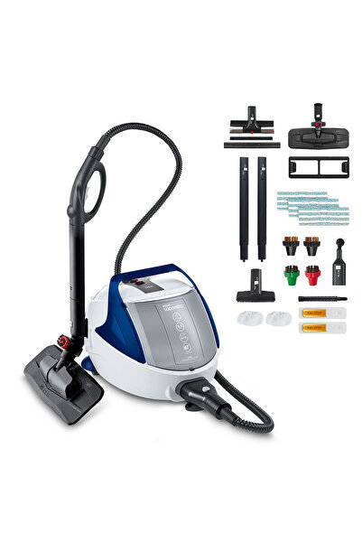 Vaporetto Polti Pro 100_ Power – Steam Cleaner, 1900W, 5.5 Bar, White/Blue