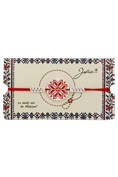 Flippy Традиционна гривна за късмет Martisor, Jolie, кръгъл модел с традицион...