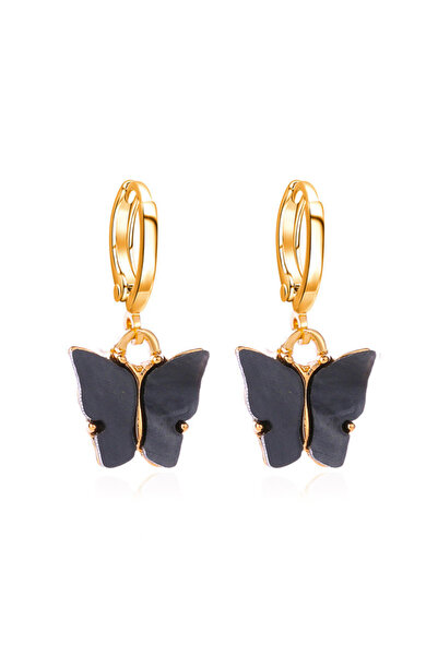EFAYN.RO Cercei in forma de fluture, negri, dama, EFAYN