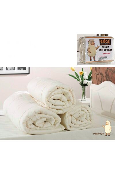 EDAŞ Yün Yorgan-Salkım-Tek Kişilik-%100 Kuzu Yünü