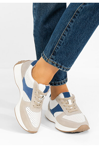 B T Shoes Sneakerși dama Attila albi