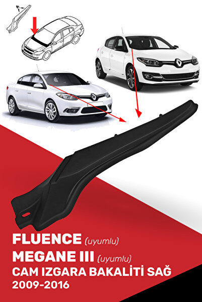 CND Fluence, Megane III 3 Uyumlu Ön Cam Izgara Bakaliti Sağ (2010-2016), 6686...