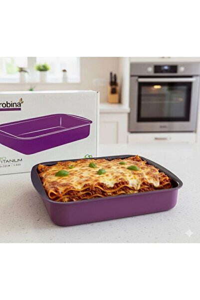 Granit Drobina Bio Titanium Dikdörtgen Fırın Tepsisi 30×22 cm Lazanya Tepsisi