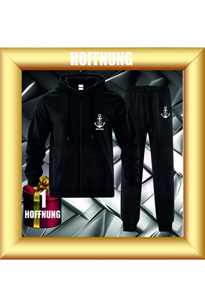 HOFFNUNG Unisex Casual Tracksuit Set Anchor Outdoor Full Zip