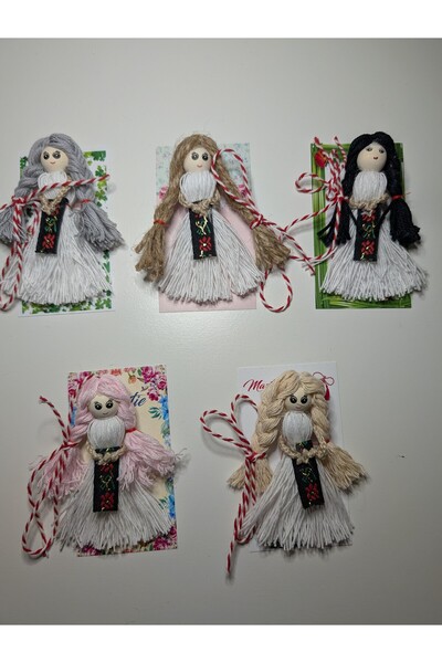 Handmade Minis Boutique Set of 5 handmade brooches, 8 cm