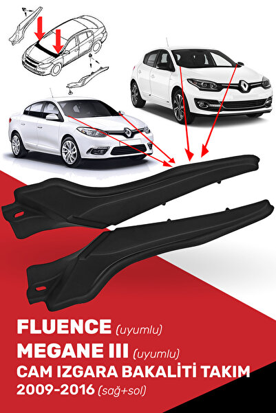 CND Fluence, Megane III 3 Uyumlu Ön Cam Izgara Bakaliti Takım (2010-2016), 66...
