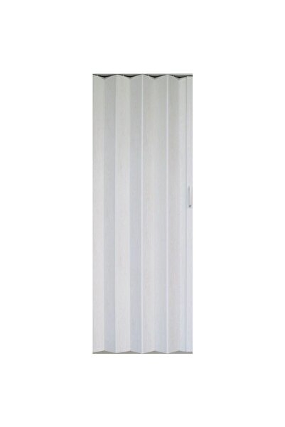 OEM Ușă pliantă laminată, din lamele PVC, culoare albă, 82x203cm