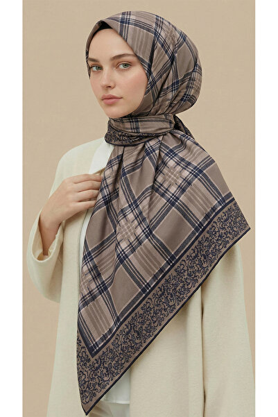 Karaca Κασκόλ από ραγιόν με καρό σχέδιο - ΜΠΕΖ / ΜΑΥΡΟ