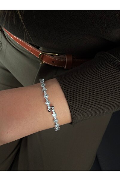 Butik S.Steel Thin Stone Flexible Bracelet