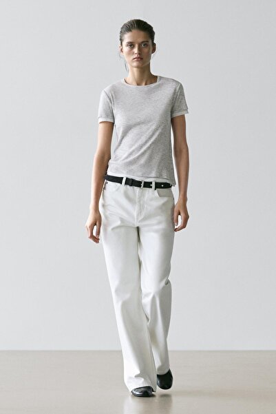 Massimo Dutti Short-sleeved T-shirt with double finish