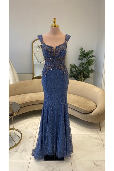 Mergen TAŞ DETAYLI ABİYE ELBİSE