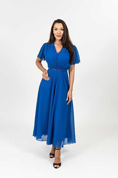 Gorgeaux Rochie Celine albastră din voal - XXL (44)