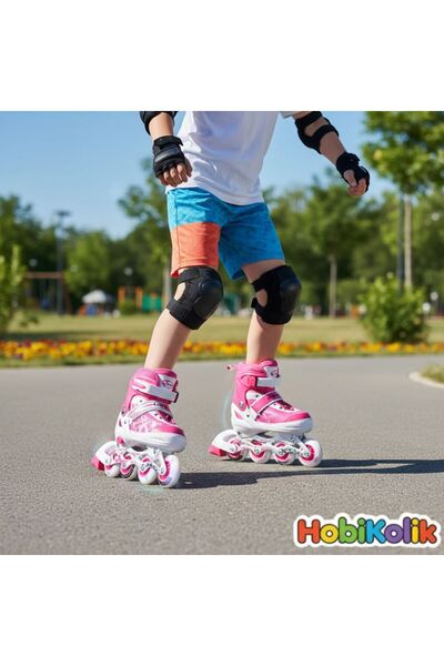 Hobikolik 🛼 AYARLANABİLİR IŞIKLI ÇOCUK PATENİ 34-37 NUMARA 🛼