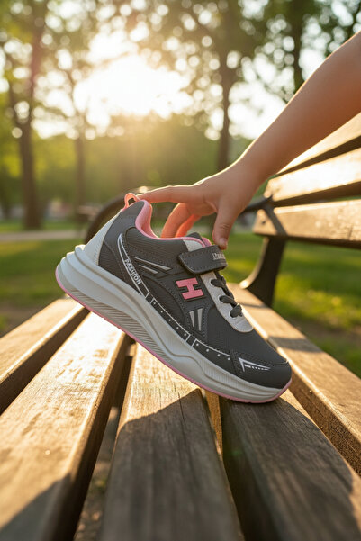 enoch Enoch Air Channel Mesh Textured and Heel Supported Children's Shoes