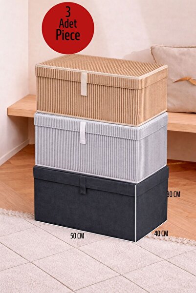 ALAS 3 Multi-Colored Under-Bed Maxi Size Clothing Storage Boxes