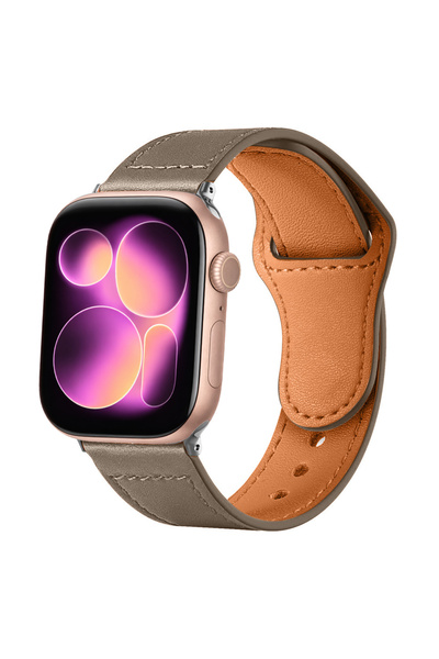 Sneezy حزام جلدي كلاسيكي فاخر متوافق مع سلسلة iWatch 7 8 9 10 11 مقاس 48/40/4...