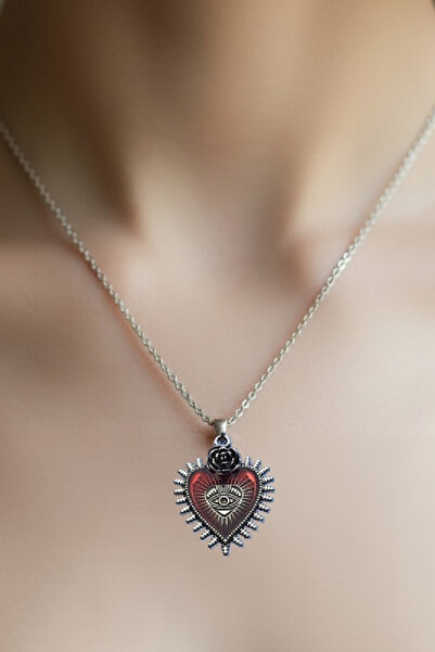 ZETCONCEPT Zet Style – “Aeternis Oculus” Kalbin Ebedi Gözü Gotik Kalp Kolye