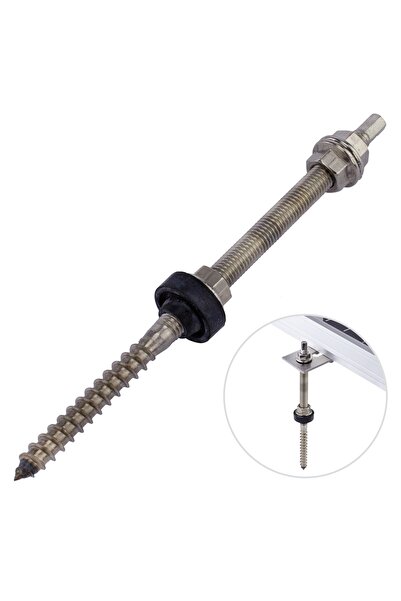 Blu power Βίδα στερέωσης M10x250mm, ανοξείδωτο ατσάλι A2 με φλάντζα EPDM