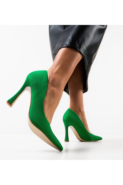 BENOTTİ Olyga Green Heeled Shoes