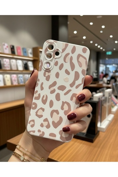 OVADA Samsung Galaxy A35/55 Uyumlu Leopar Desenli Silikon Telefon Kılıfı