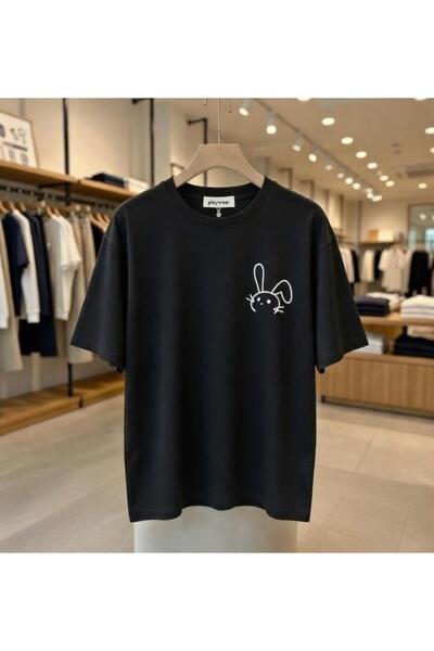 playwear Γυναικείο μπλουζάκι Rabbit Printed Oversize Beige