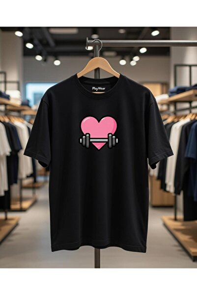 playwear Love Gym imprimate Oversised T-shirt