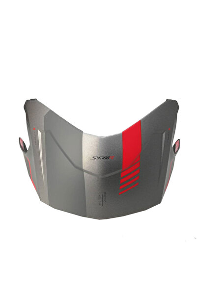 Nexx SX.100R GRIDLINE MAT GRİ-KIRMIZI KASK ARKA SPOILER