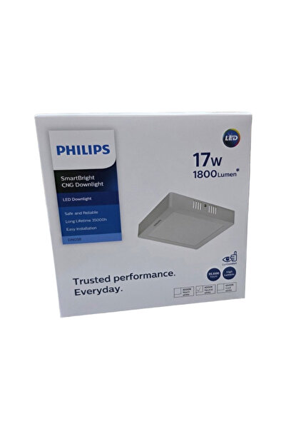 Philips Kare Tavan LED Lamba 17W4000KBeyaz(beyaz ile sarı ışık arası) 1800Lüm...