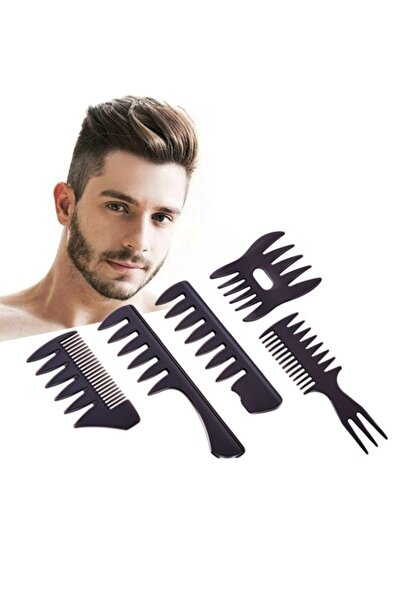 Arzu Güzel Cosmetics Set de 5 piepteni pentru coafat cu dinți lați, pentru co...