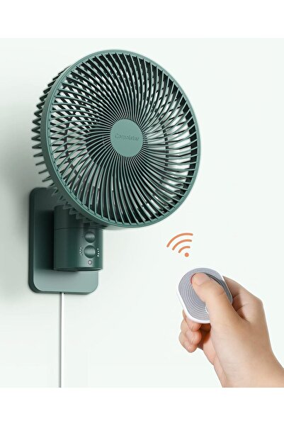 Genericc Wall Mounted Oscillating Fan with Remote and Timer, 8.5 Inch Small R...