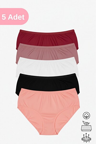 ECNT Women's High Waist 5-Piece Modal Fabric Combed Cotton Bato Panties – Sof...