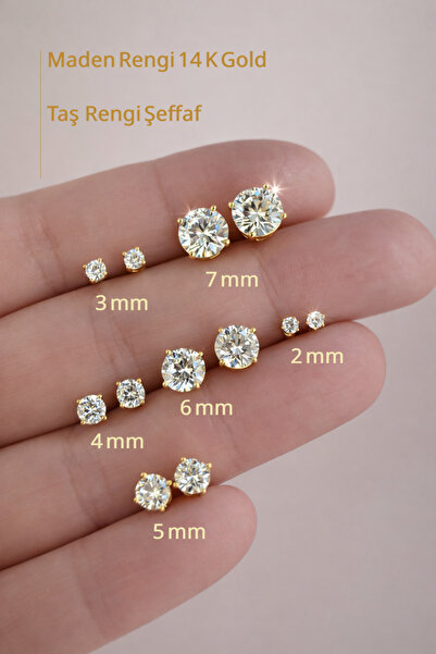 Mu Minamu Uzun Ömürlü Zirkon Tektaş Küpe – Rodyum Kaplama Minimal Günlük Küpe