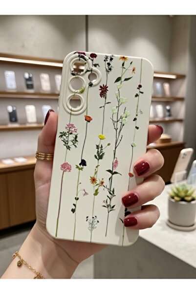 OVADA Samsung Galaxy A35/55 Uyumlu Sarmaşık Ve Çiçek Desenli Silikon Telefon ...