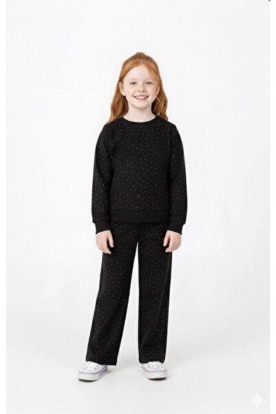 DEMOİSELLE طقم بناتي من قطعتين مرصع بالأحجار