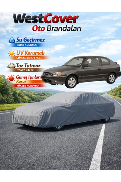 WestCover غطاء سيارة متوافق مع هيونداي أكسنت 2، خيمة مقاومة للماء، غطاء سيارة