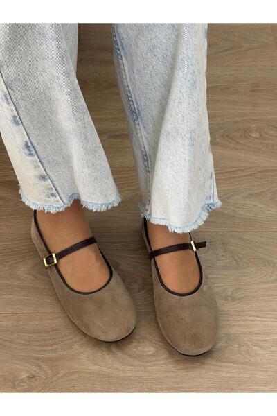 ESSO LA MİA Women's Stylish Leather Ballet Flats