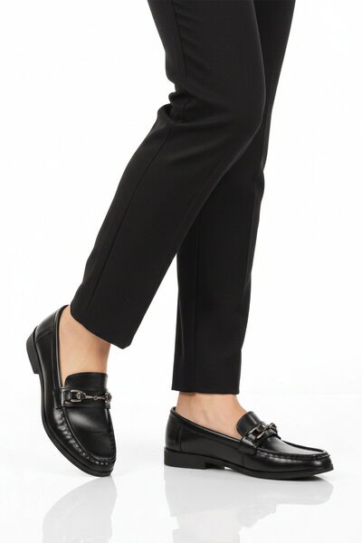 AYAKMOD Pantofi clasici de damă negri, ușori și flexibili 547841 Z