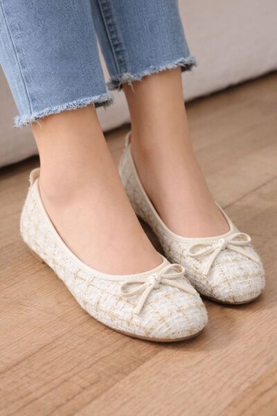 modastilin Υφασμάτινα παπούτσια Tweed Mary Jane Ballet με κομψή πόρπη, ορθοπε...