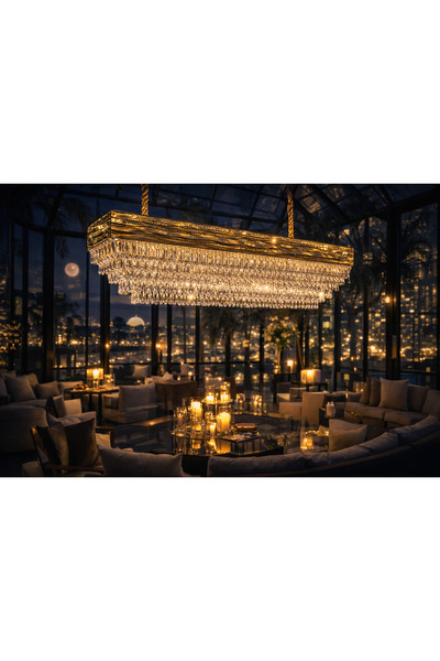 qwell rectangular crown chandelier